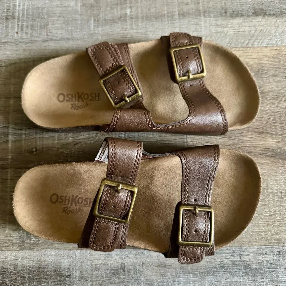 OshKosh B'gosh Brown Sandals with Adjustable Straps